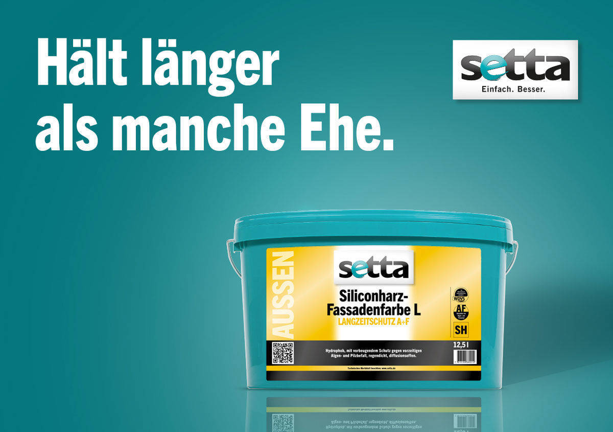 setta Kampagne: Hält länger als manche Ehe.